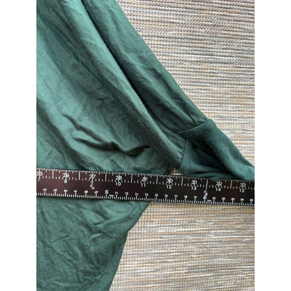 Cable and Gauge Knit Sweater Womens Size M Green Scoop Neck 3/4 Sleeve NEW - Picture 8 of 8